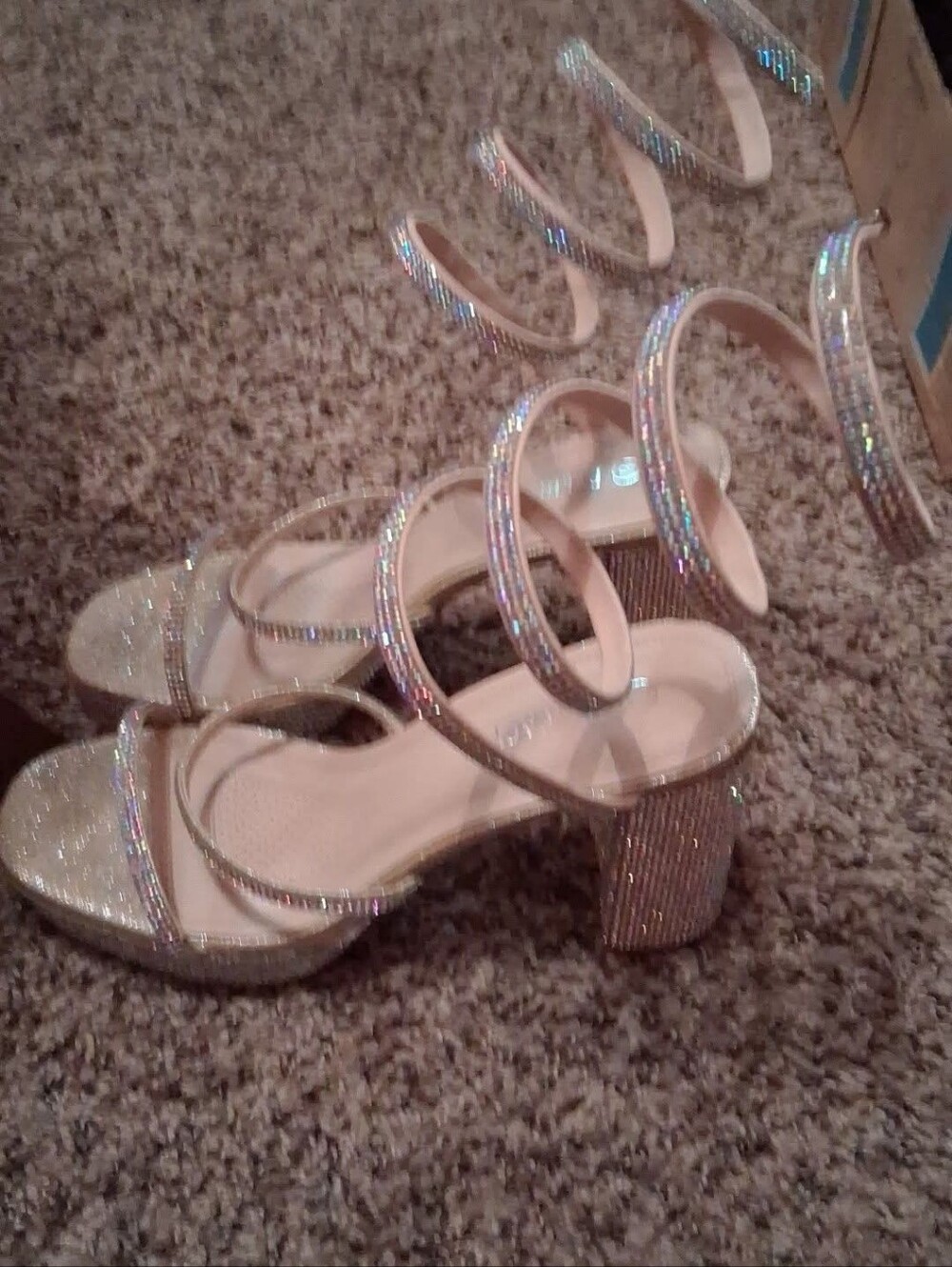 Ladies Delicacy Size Eight And A Half Ankle Wrap High Heels